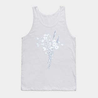 eucalyptus leaf and flower line drawing Tank Top